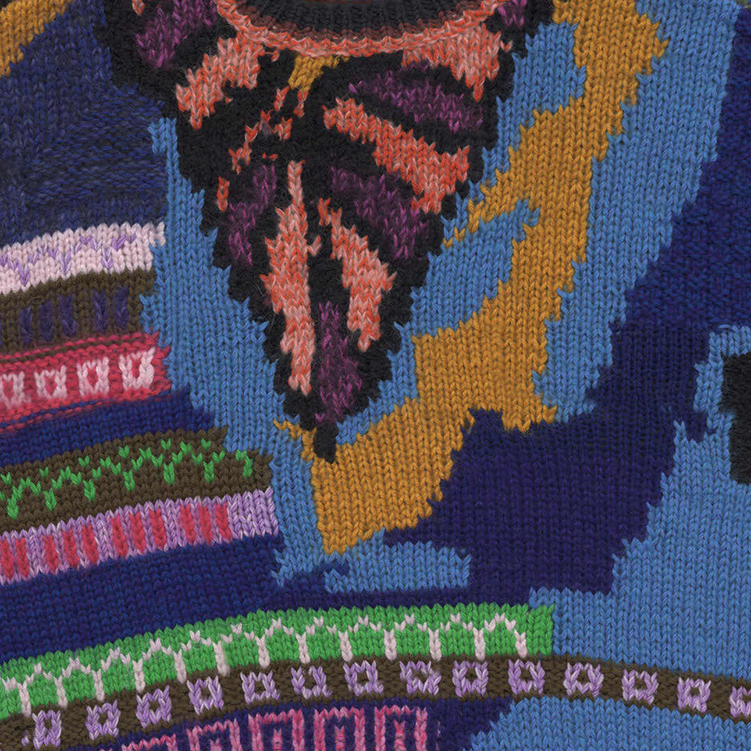 Oversized Collage Crew-Neck Sweater