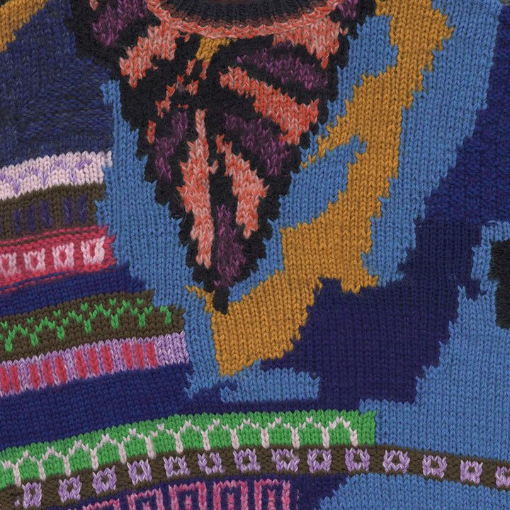 Oversized Collage Crew-Neck Sweater