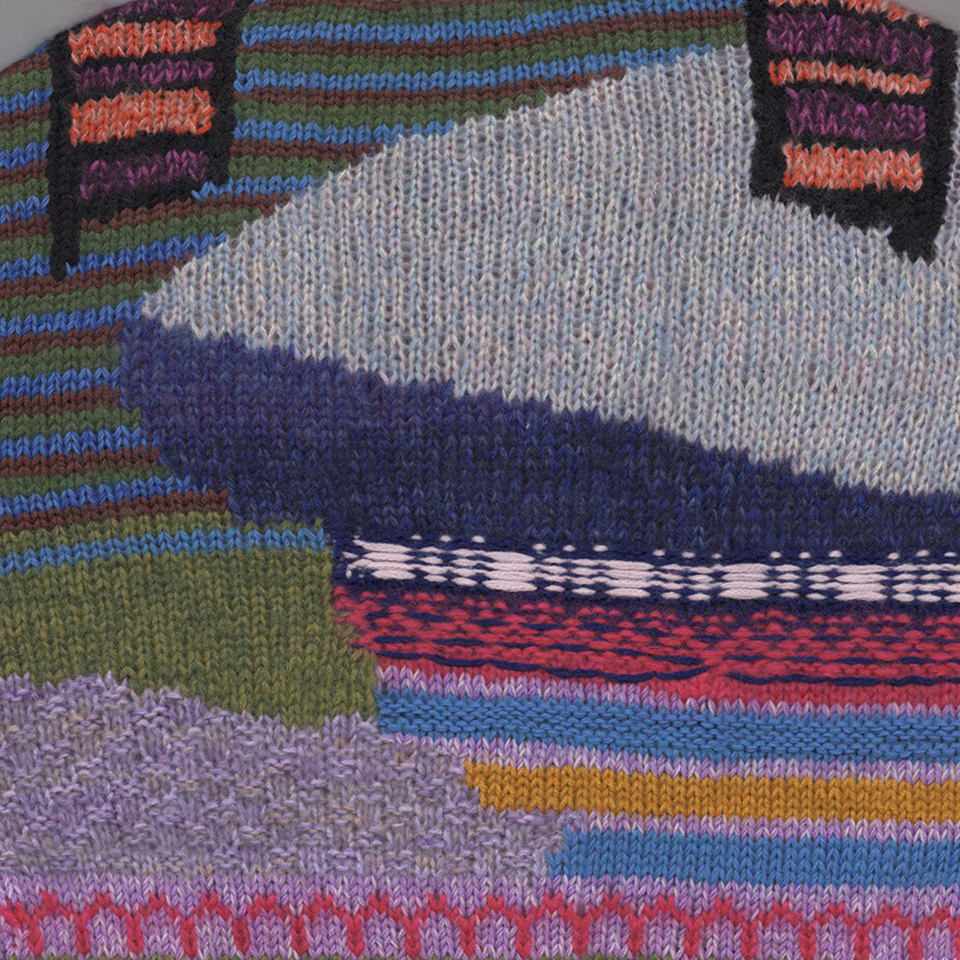 Oversized Collage Crew-Neck Sweater