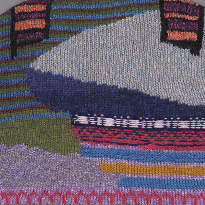 Oversized Collage Crew-Neck Sweater