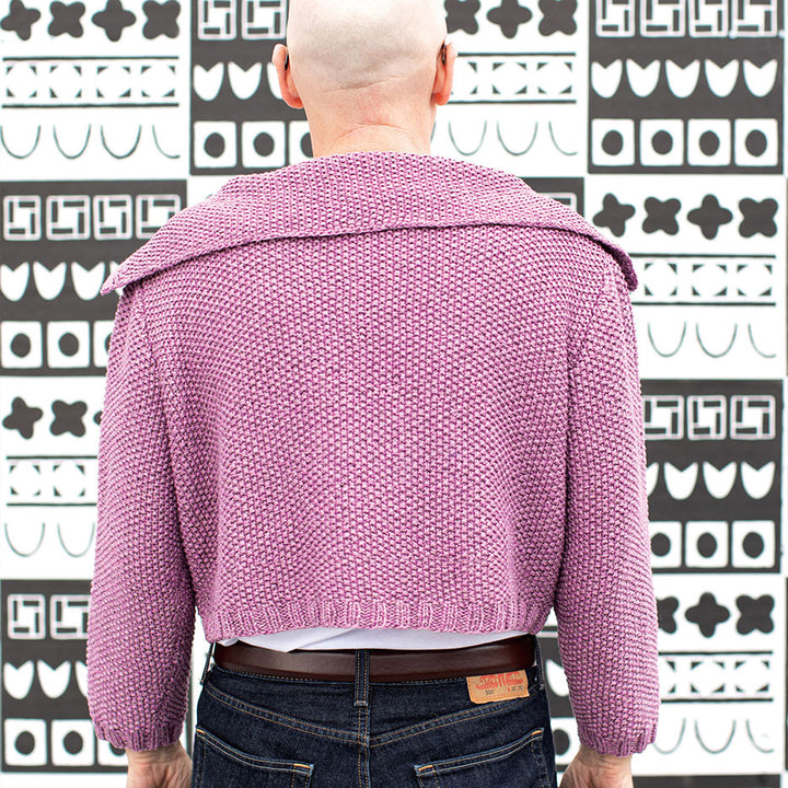 Boxy Cropped Cotton Sailor Sweater