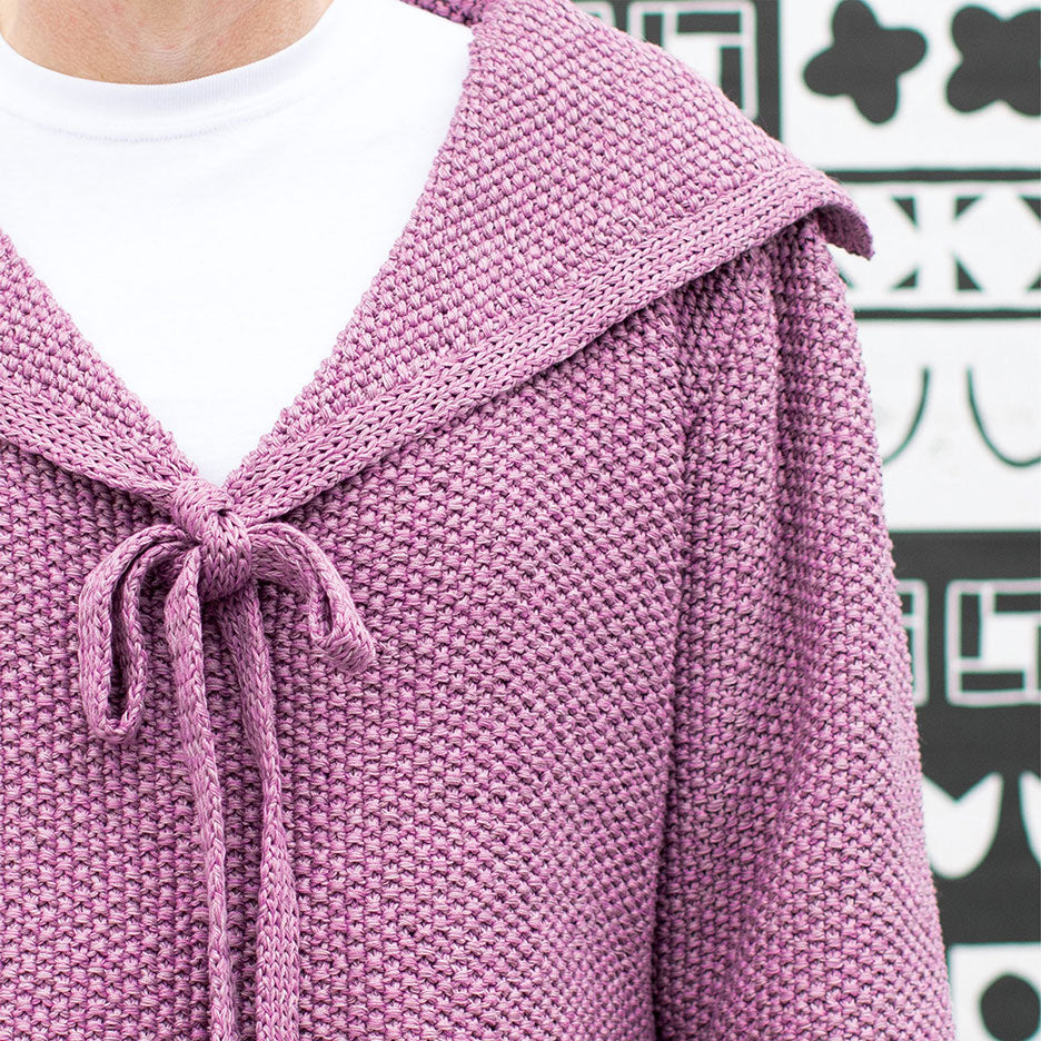 Boxy Cropped Cotton Sailor Sweater