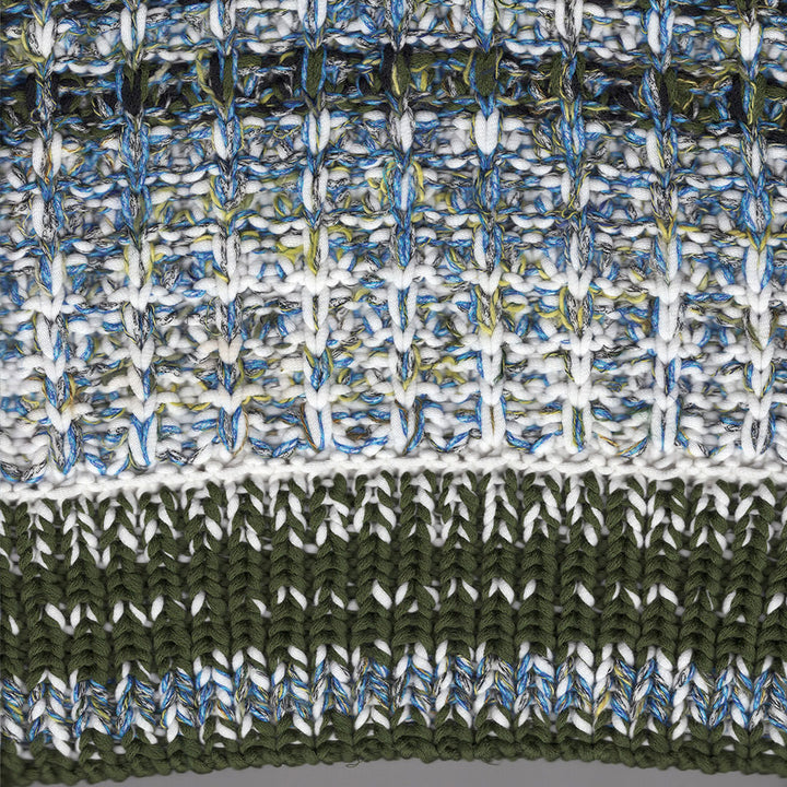 V-Neck Gradient Sweater Vest With Dog Patch