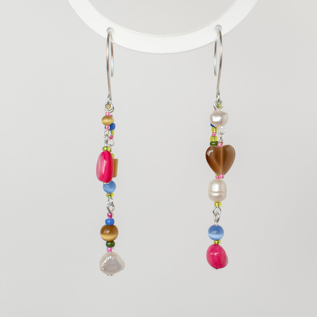 Delaford Pearl Hoop Dangle Earrings