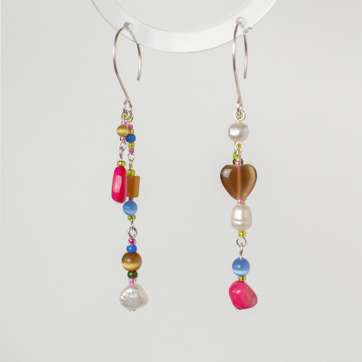 Delaford Pearl Hoop Dangle Earrings