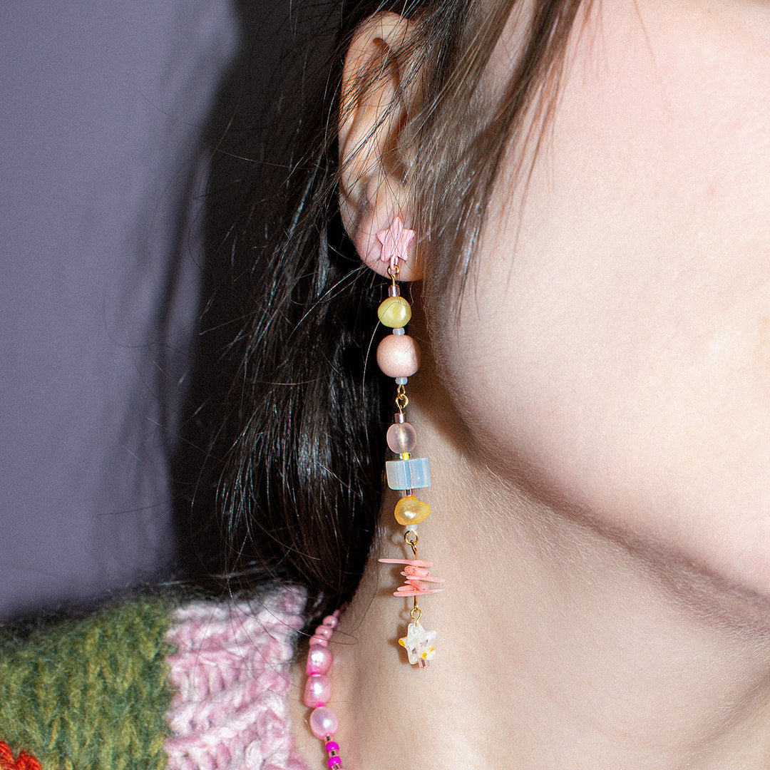 Woodhouse Pearl and Coral Dangle Earrings