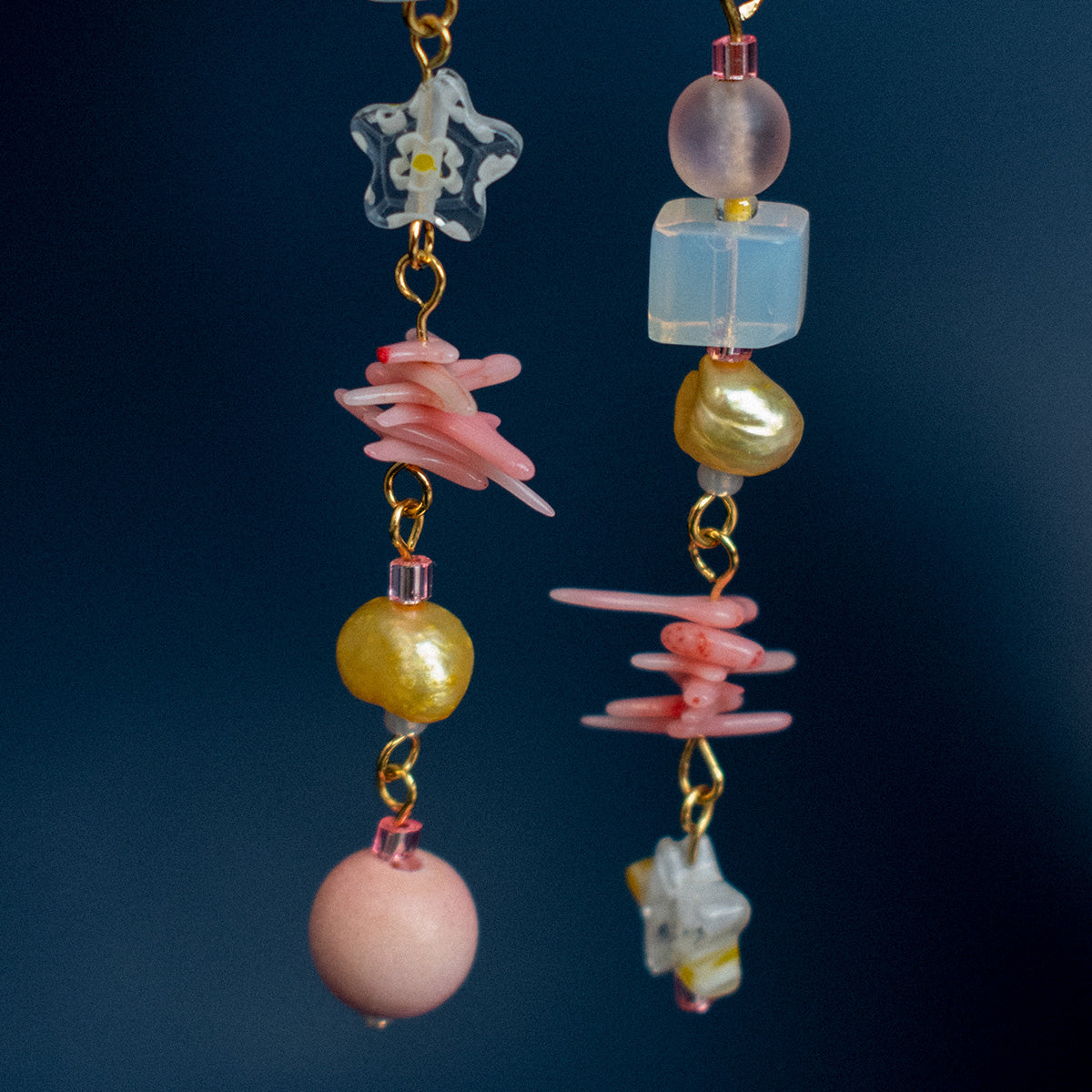 Woodhouse Pearl and Coral Dangle Earrings