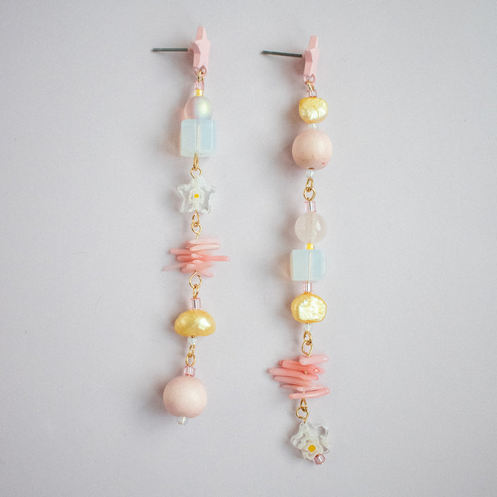 Woodhouse Pearl and Coral Dangle Earrings