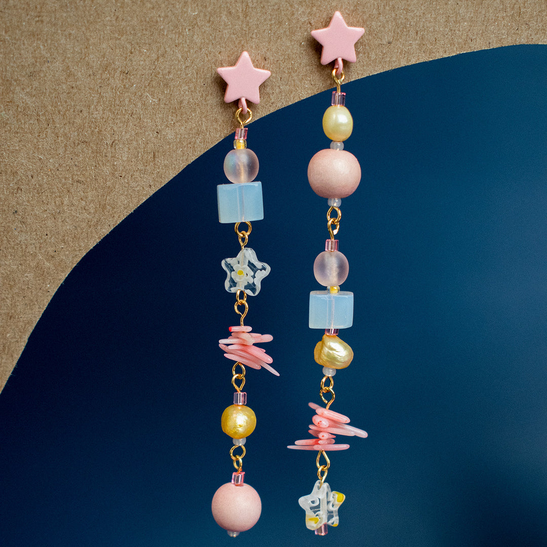 Woodhouse Pearl and Coral Dangle Earrings