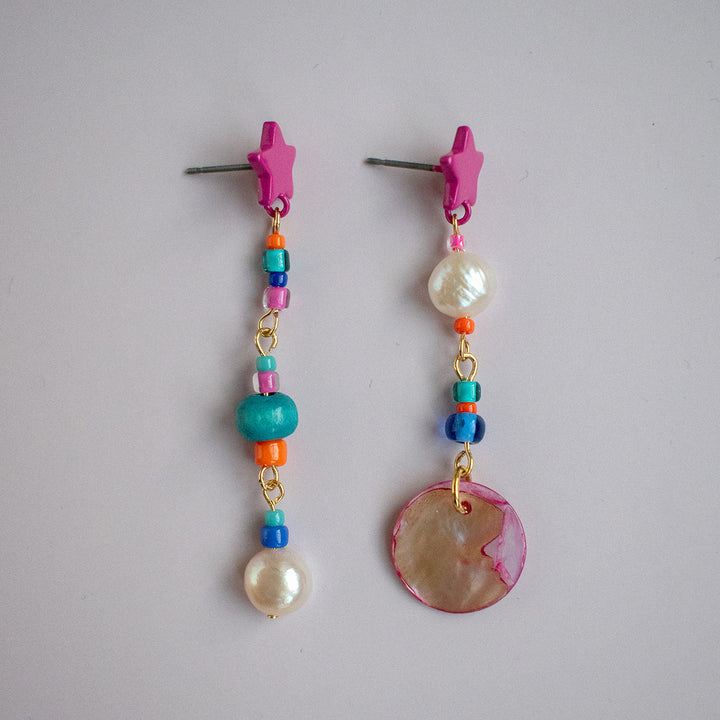 Elliot Freshwater Pearl and Shell Earrings