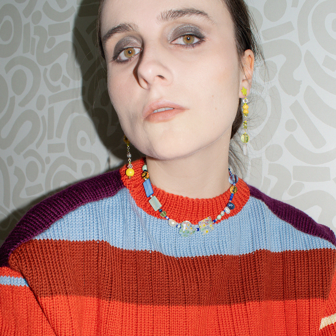 Callie Millefiori and Freshwater Pearl & Shell Necklace