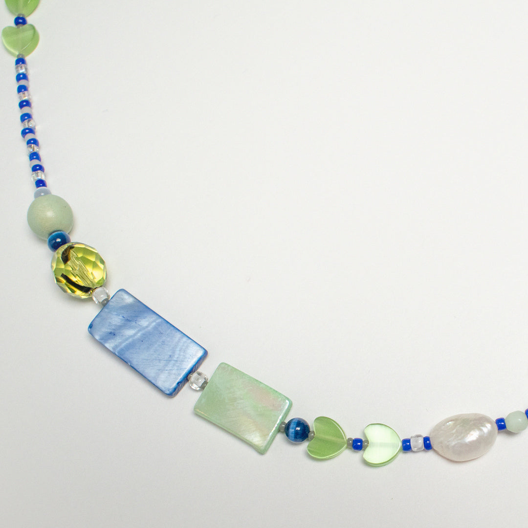 Callie Millefiori and Freshwater Pearl & Shell Necklace