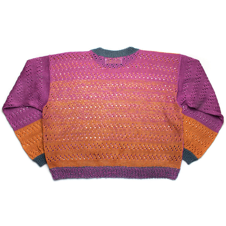 Ombre Linen Crew-Neck Sweater With Chilis