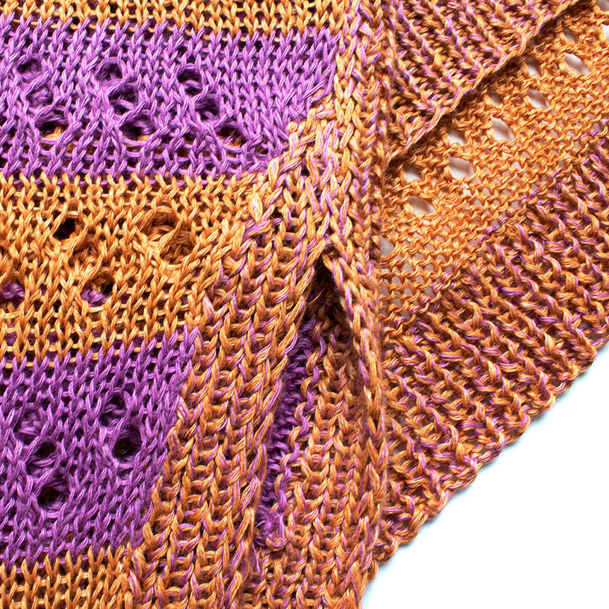 Crochet + Knit Stripe Boat-Neck Sweater