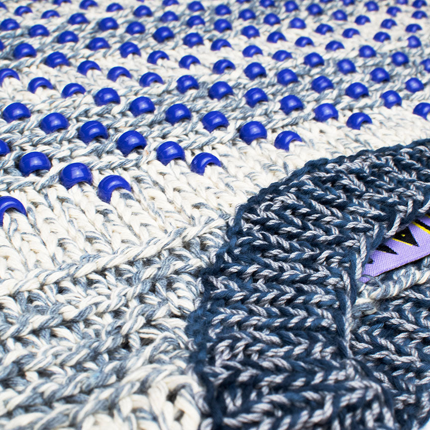 Cotton Crew-Neck Sweater Tank With Plastic Pony Beads