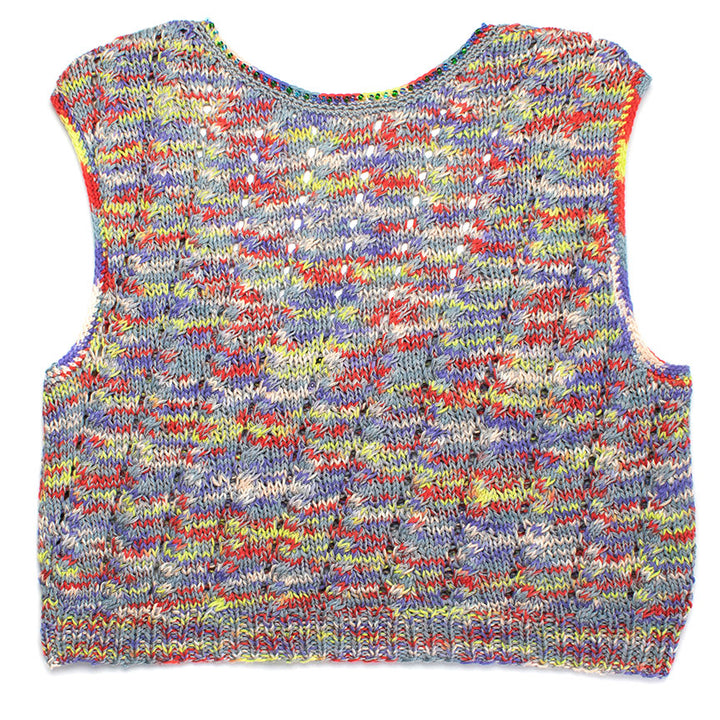 Diagonal Cable Scoop-Back Sweater Tank