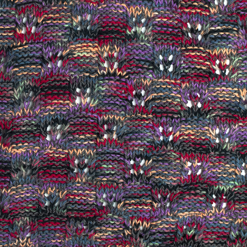 Checkerboard Knit Scoop-Back Sweater Tank