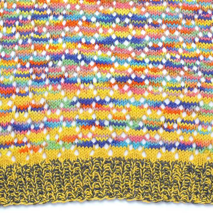 Vibrant Square Strap Sweater Tank with Crochet Details