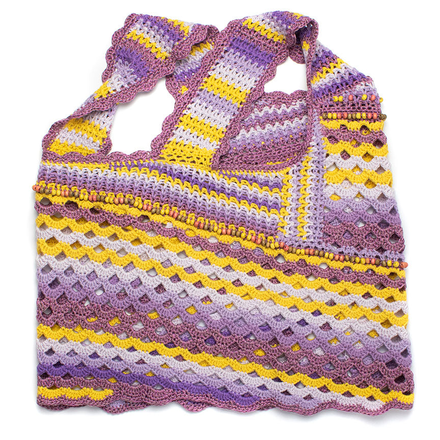 Bias Ombre Crochet Square Tank with Beaded Detail