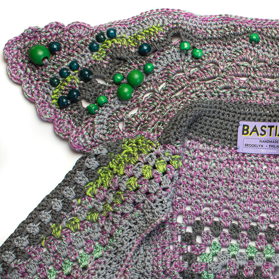 Crochet Vest with Beaded Collar