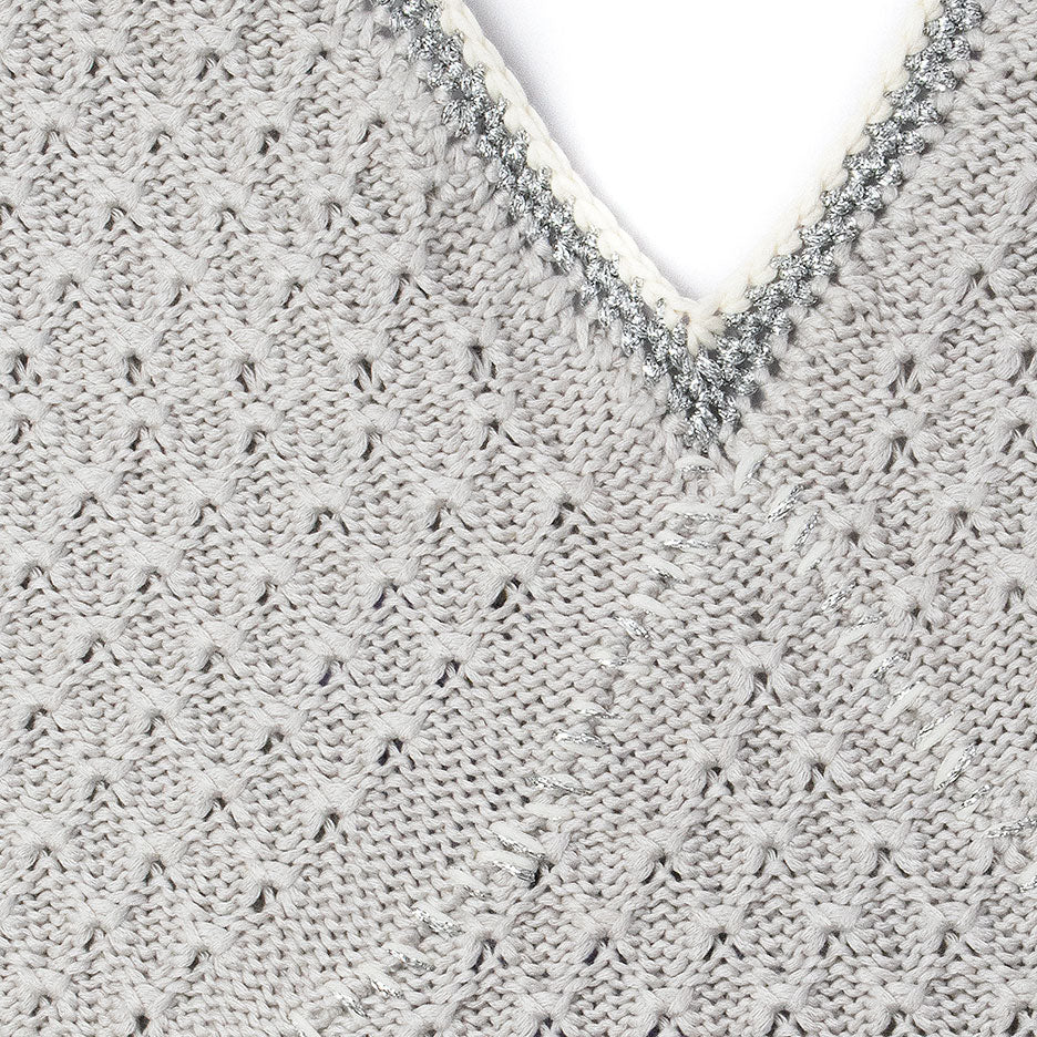 Long Lingerie Inspired Knit Blouse