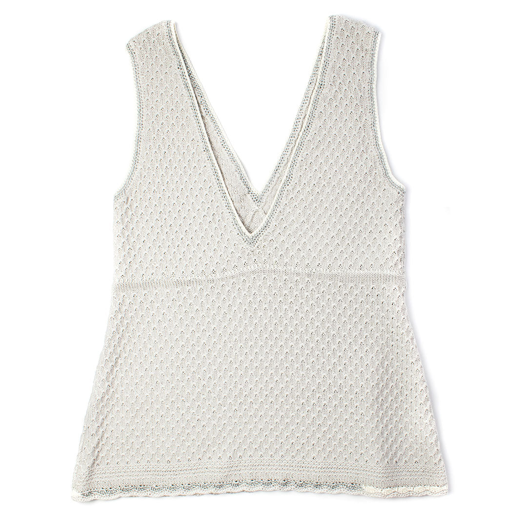 Long Lingerie Inspired Knit Blouse