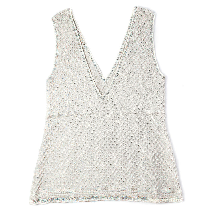 Long Lingerie Inspired Knit Blouse