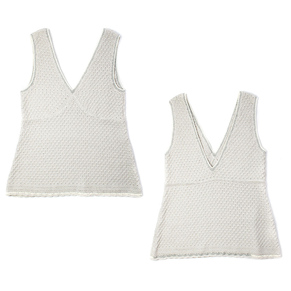 Long Lingerie Inspired Knit Blouse