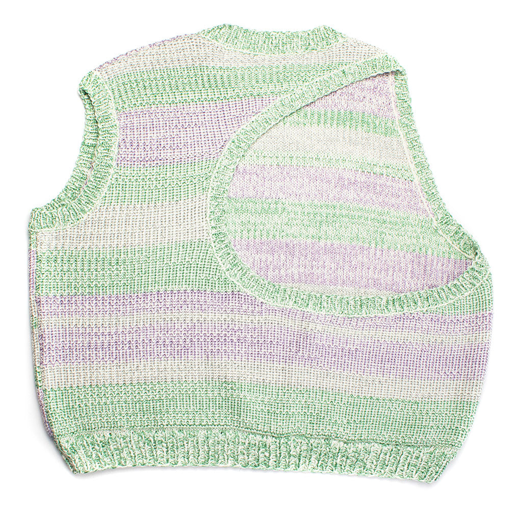 Shimmering Circular Cutout Knit Tank