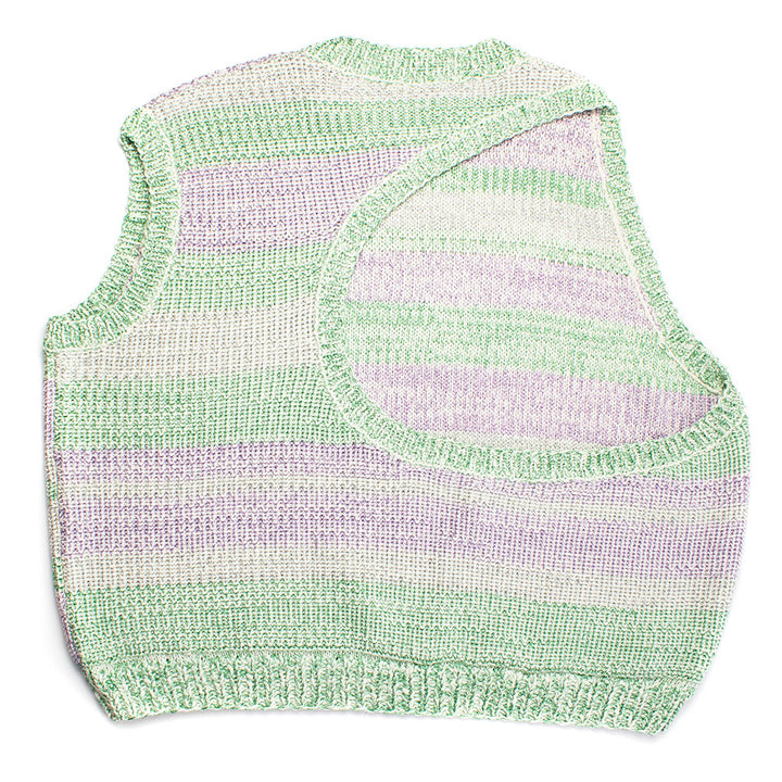Shimmering Circular Cutout Knit Tank