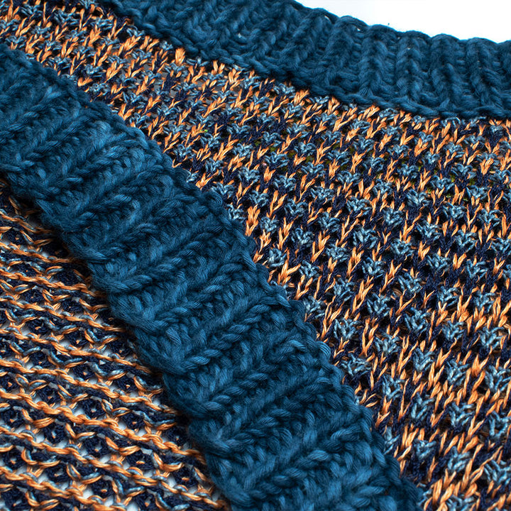 Dark Circular Cutout Knit Tank