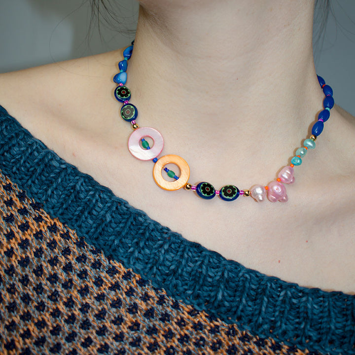 Dark Circular Cutout Knit Tank