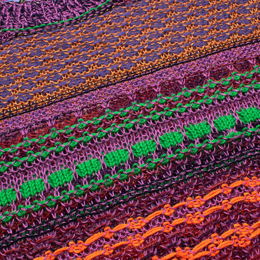 Vibrant Striped Oversized Pullover