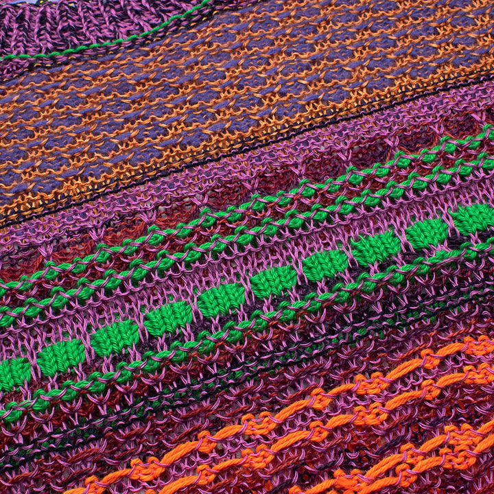 Vibrant Striped Oversized Pullover