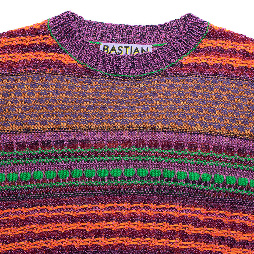 Vibrant Striped Oversized Pullover