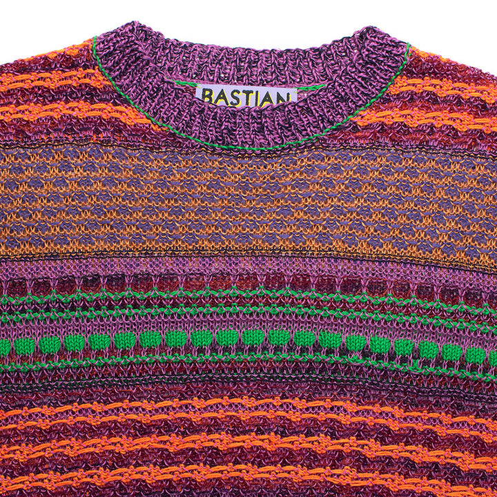 Vibrant Striped Oversized Pullover