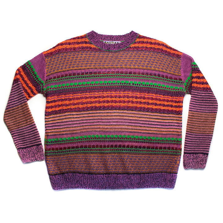 Vibrant Striped Oversized Pullover