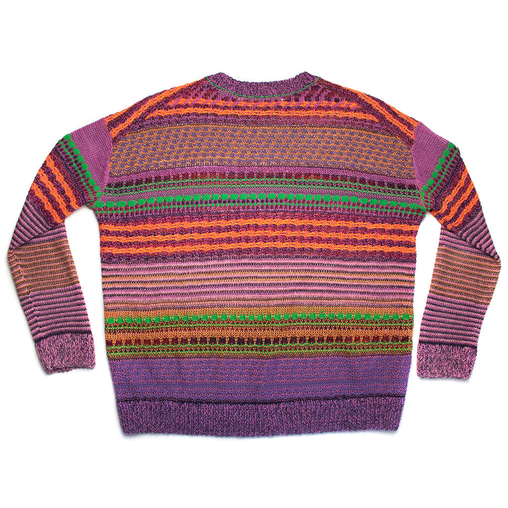 Vibrant Striped Oversized Pullover