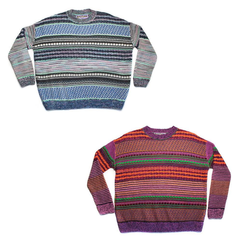 Vibrant Striped Oversized Pullover