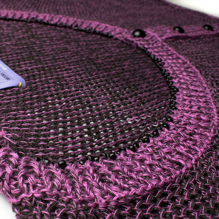 Circular Scoop Neck Cardigan with Beads