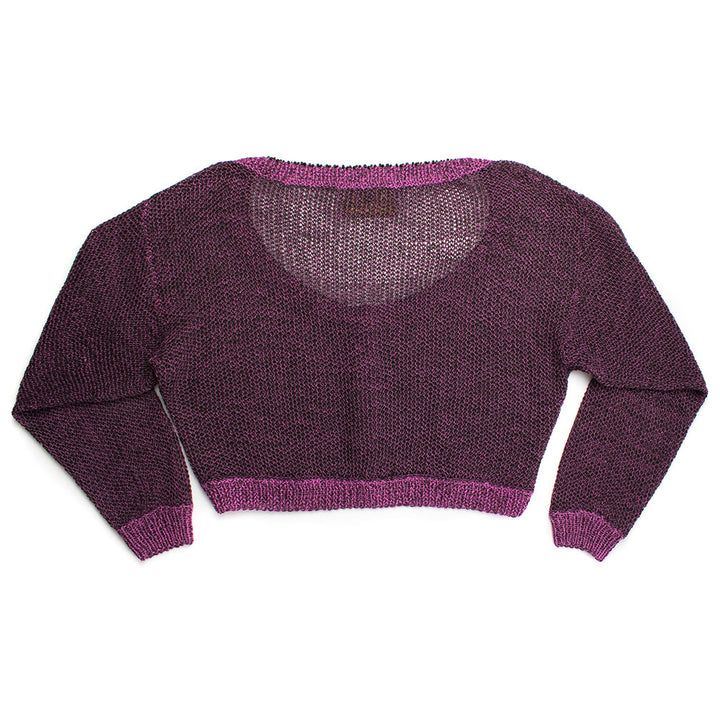 Circular Scoop Neck Cardigan with Beads