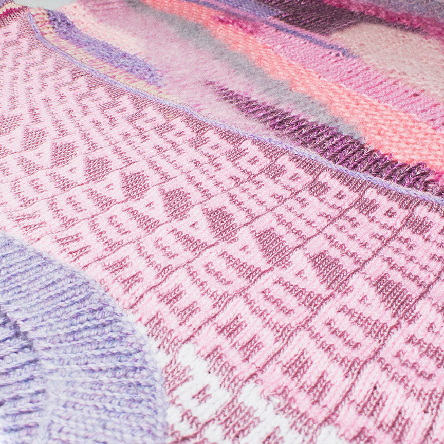 Philadelphia Intarsia + Chunky Hand Knit Collage Sweater