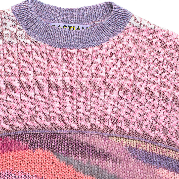 Philadelphia Intarsia + Chunky Hand Knit Collage Sweater