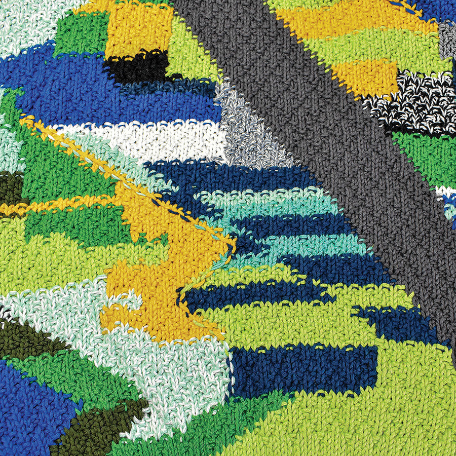 Forest Striped V-Neck Sweater