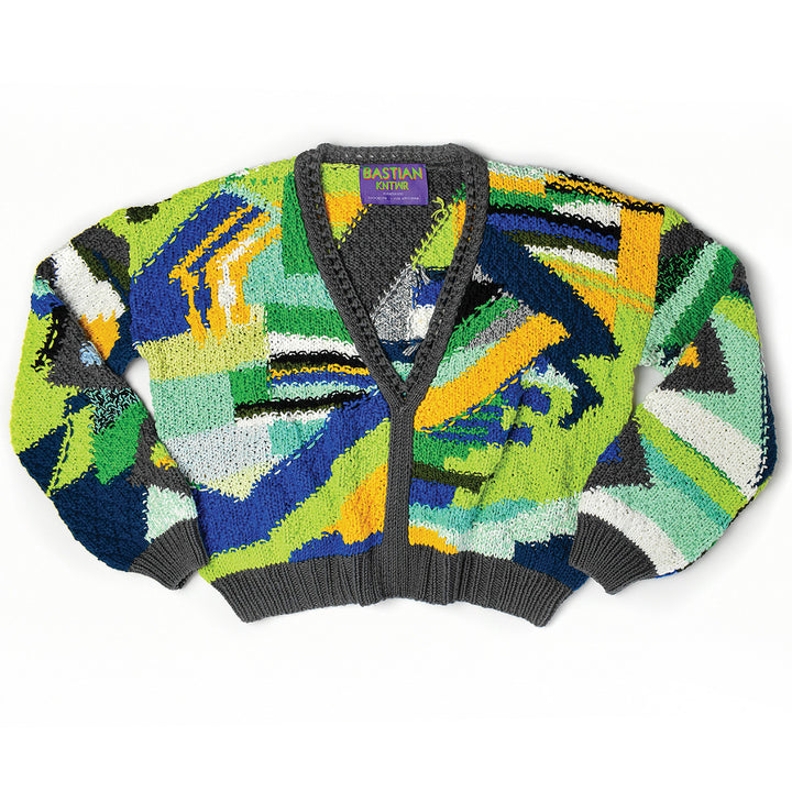 Forest Striped V-Neck Sweater