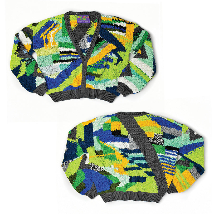 Forest Striped V-Neck Sweater