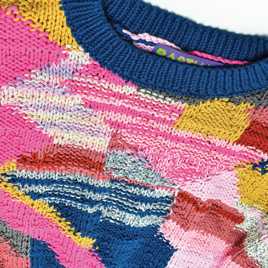 Fuchsia Racecar Crew-Neck Sweater