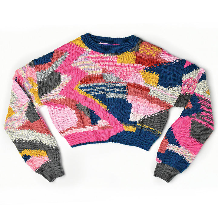 Fuchsia Racecar Crew-Neck Sweater