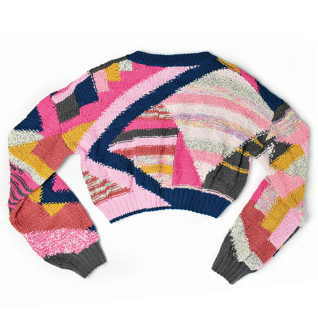 Fuchsia Racecar Crew-Neck Sweater