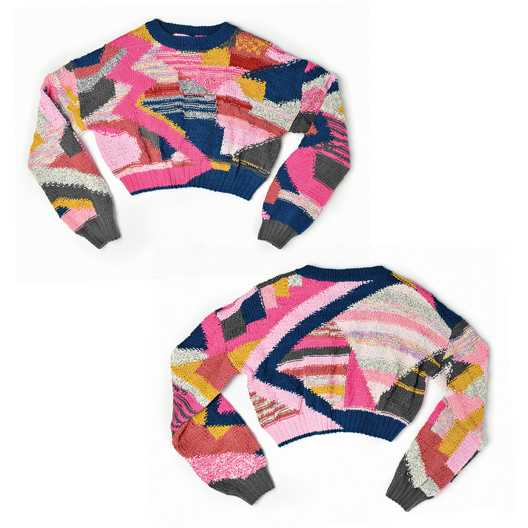 Fuchsia Racecar Crew-Neck Sweater